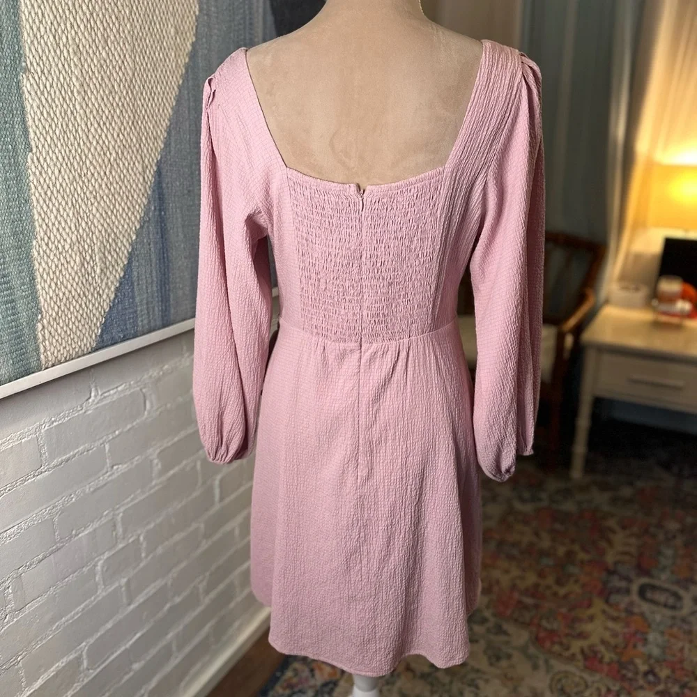 Astr The Label Dusty Pink Balloon Sleeves Cutout Dress - Picture 12 of 14